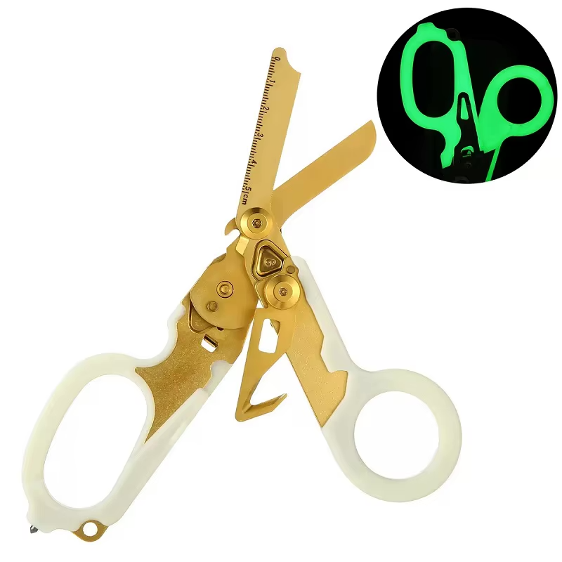 6-in-1 Multifunctional Folding Trauma Shears - Glow-in-the  display picture 2